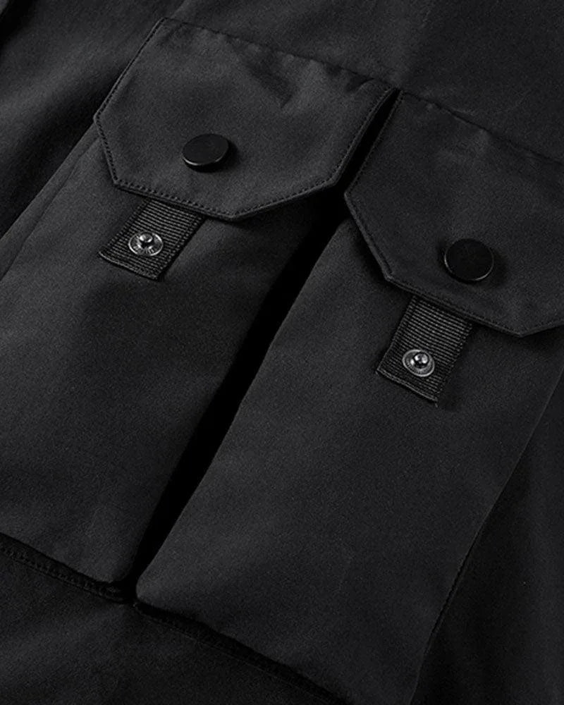 Trendy Hooded Short Sleeve Jacket -  techwear - Comfy Short Sleeve Hooded Jacket for Urban Style