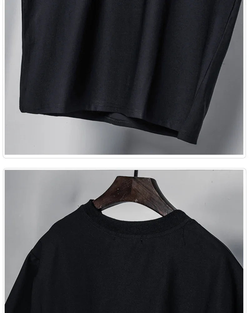 Trendy Layered Style Tee -  black tee - Trendy Layered Style Tee for Effortless Looks