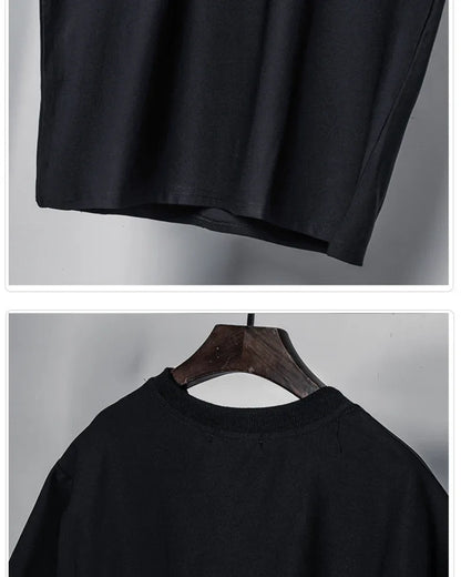 Trendy Layered Style Tee -  black tee - Trendy Layered Style Tee for Effortless Looks