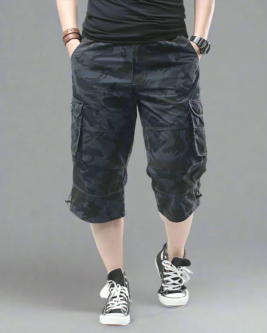 Trendy Oversized Camouflage Cargo Shorts - camo shorts - Trendy Oversized Camo Cargo Shorts for Adventurers
