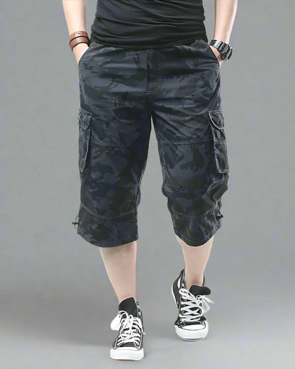Trendy Oversized Camouflage Cargo Shorts - camo shorts - Trendy Oversized Camo Cargo Shorts for Adventurers