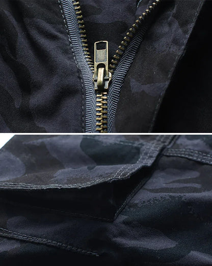 Trendy Oversized Camouflage Cargo Shorts -  outdoor wear - Trendy Oversized Camo Cargo Shorts for Adventurers