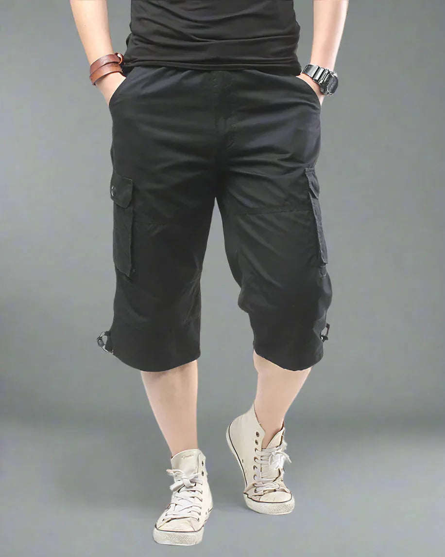 Trendy Oversized Camouflage Cargo Shorts - tactical cargo shorts - Trendy Oversized Camo Cargo Shorts for Adventurers