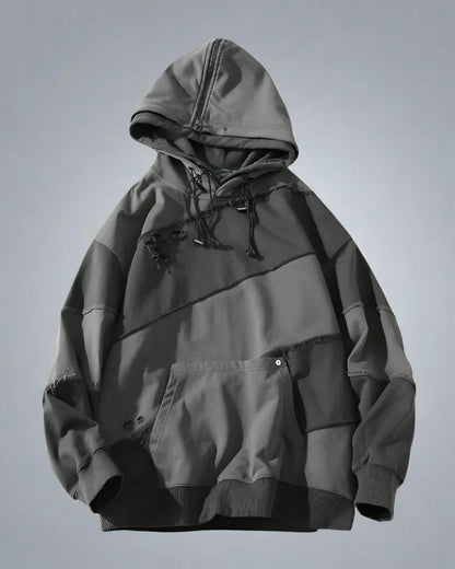 Trendy Patchwork Unisex Hoodie -  unisex - Trendy Unisex Hoodie for Streetwear Enthusiasts
