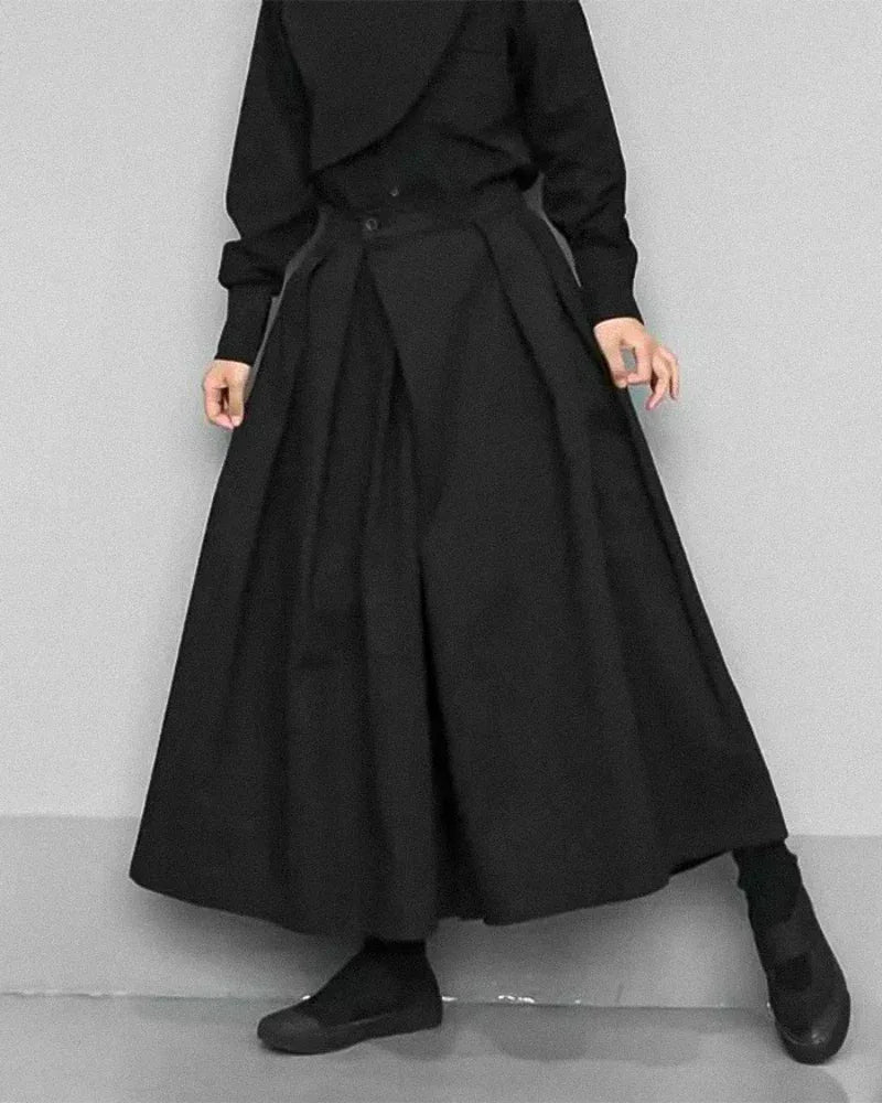 Trendy Wide-Leg Cropped Pants - stylish hakama pants - Stylish Wide-Leg Cropped Pants for Every Occasion