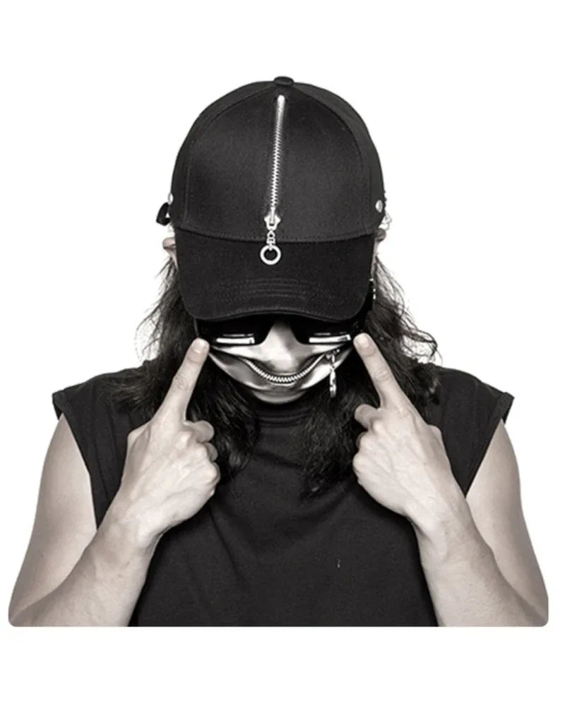 Trendy Zippered Urban Hat -  adjustable fit hat - Trendy Zippered Urban Hat for Everyday Style