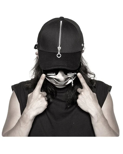 Trendy Zippered Urban Hat -  adjustable fit hat - Trendy Zippered Urban Hat for Everyday Style