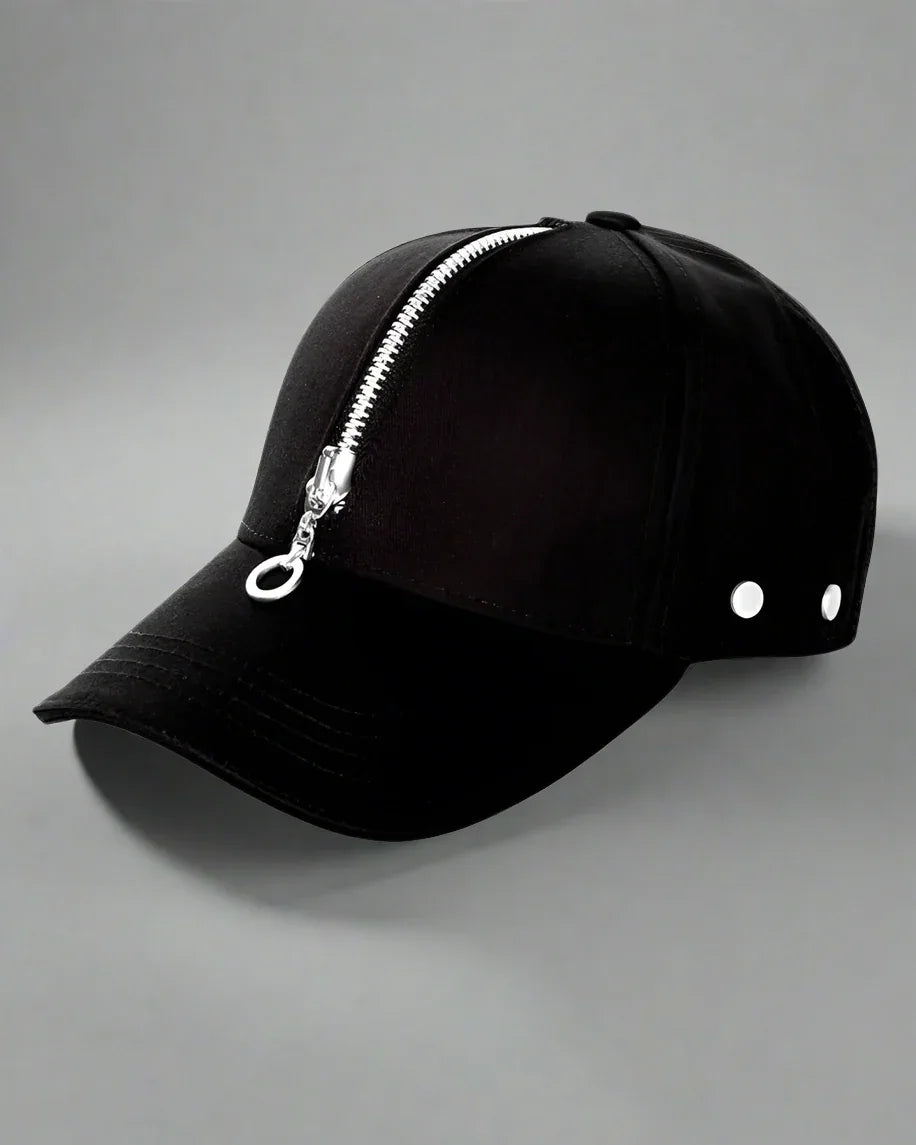 Trendy Zippered Urban Hat - stylish zipper cap - Trendy Zippered Urban Hat for Everyday Style