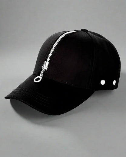 Trendy Zippered Urban Hat - stylish zipper cap - Trendy Zippered Urban Hat for Everyday Style
