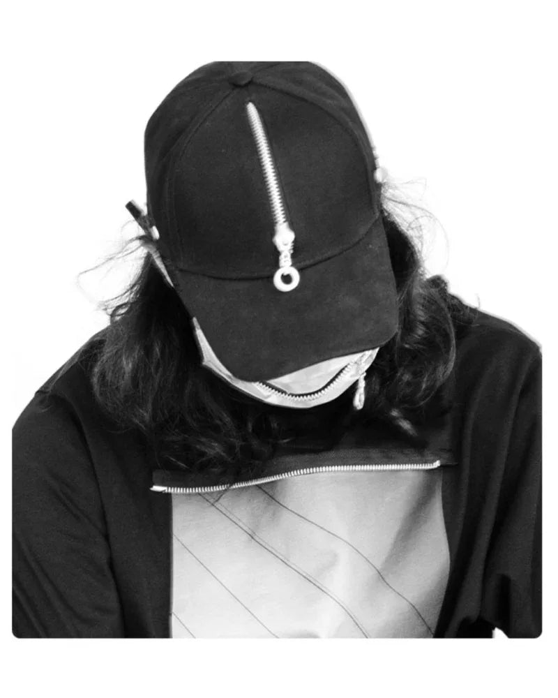 Trendy Zippered Urban Hat - stylish zipper cap - Trendy Zippered Urban Hat for Everyday Style