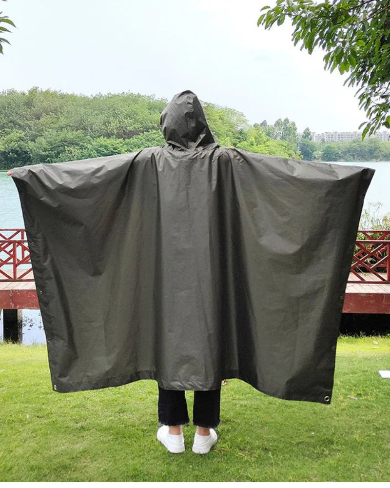Ultimate All-Weather Rain Gear -  techwear gear - Stylish All-Weather Rain Poncho for Any Occasion