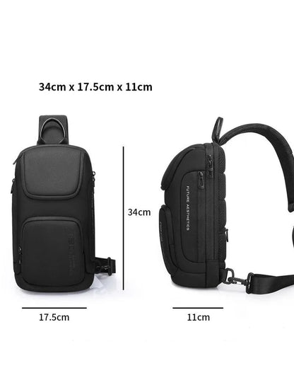 Ultimate Multifunctional Tech Sling -  durable tech bag - Multifunctional Tech Sling with USB Charging
