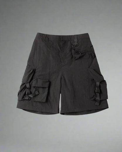 Ultimate Quick-Dry Summer Cargo -  summer fashion - Quick-Dry Black Cargo Shorts for Summer Adventures