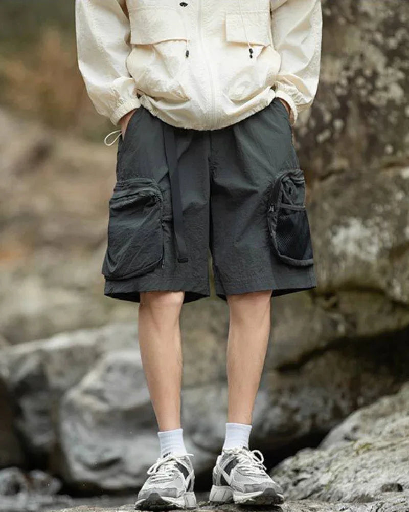 Ultimate Summer Adventure Shorts -  sports shorts - Multi-Pocket Sports Shorts for Outdoor Fun