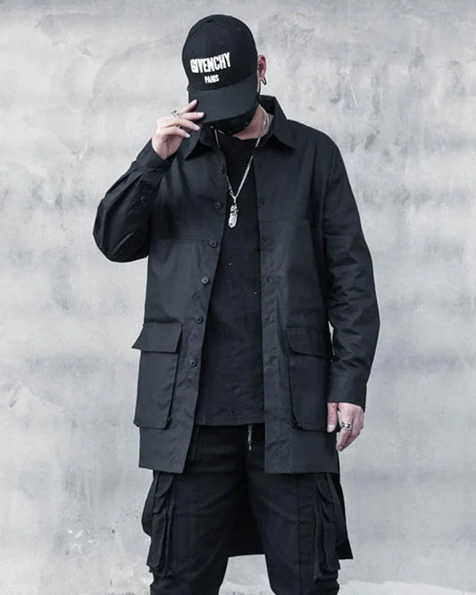 Ultimate Sun Protection Long Coat - stylish techwear coat - Techwear Long Coat for Ultimate Sun Protection