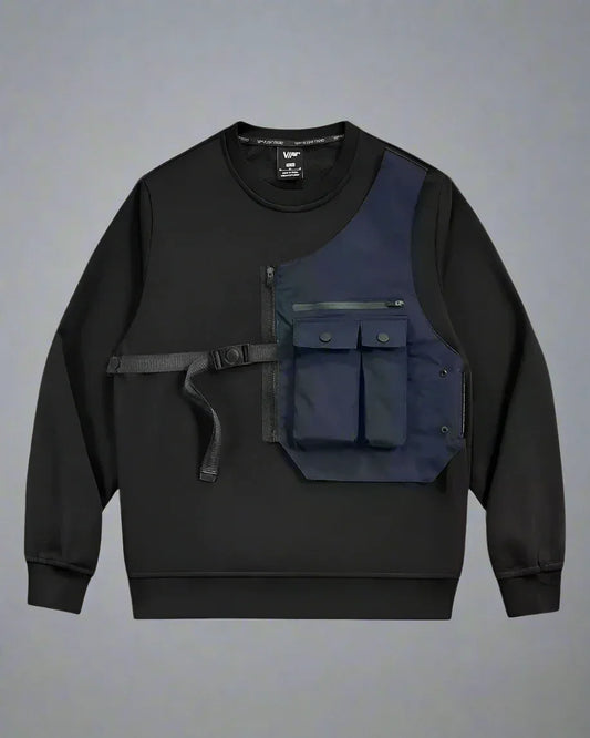 Ultimate Tactical Crew Sweatshirt - cyberpunk-inspired sweatshirt - Cyberpunk Tactical Crew Sweatshirt for Comfort