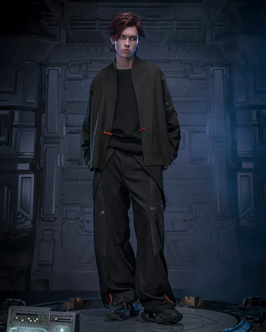 Unisex Invisible Cyberpunk Trousers - futuristic fashion - Comfortable Cyberpunk-Inspired Loose Pants
