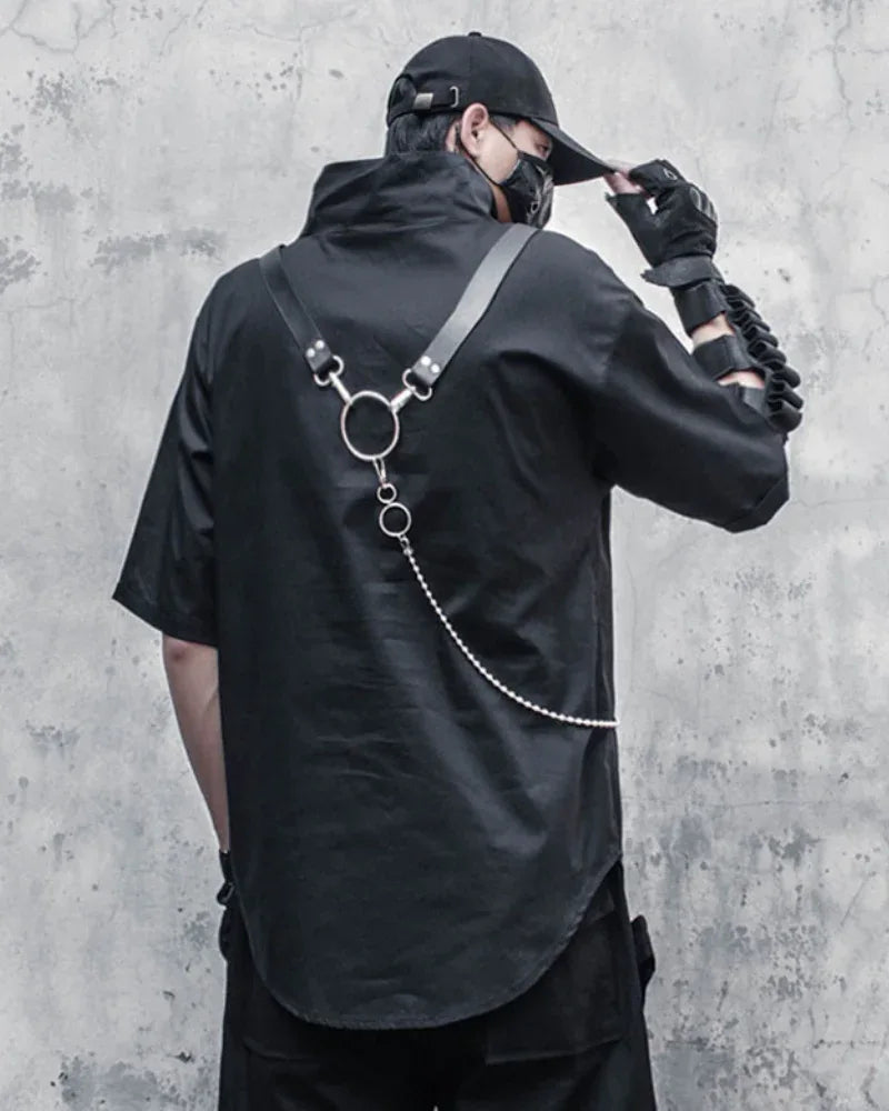 Urban Chained Techwear Tee -  comfortable fabric - Urban Chained Techwear Tee for Ultimate Comfort
