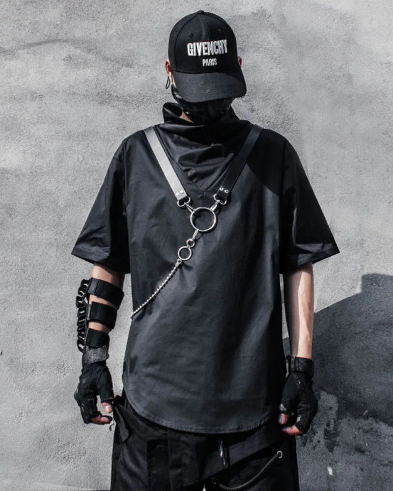 Urban Chained Techwear Tee -  lightweight - Urban Chained Techwear Tee for Ultimate Comfort