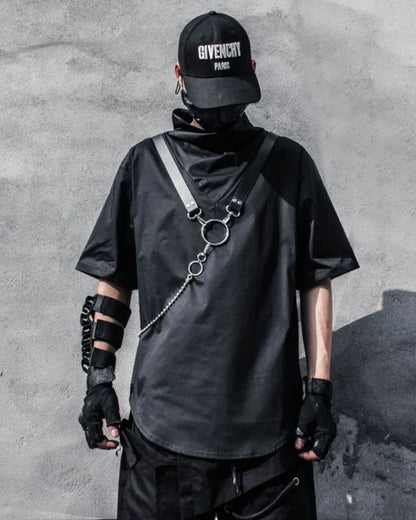Urban Chained Techwear Tee -  lightweight - Urban Chained Techwear Tee for Ultimate Comfort