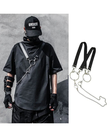 Urban Chained Techwear Tee -  t-shirt - Urban Chained Techwear Tee for Ultimate Comfort