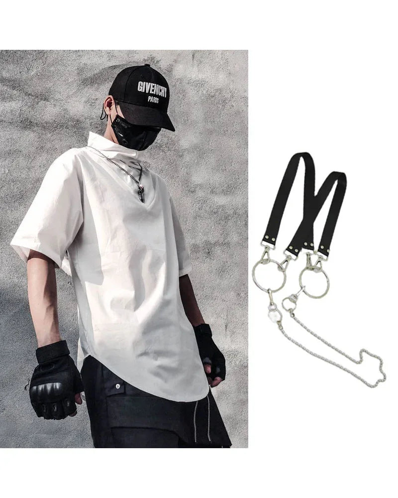 Urban Chained Techwear Tee -  urban - Urban Chained Techwear Tee for Ultimate Comfort