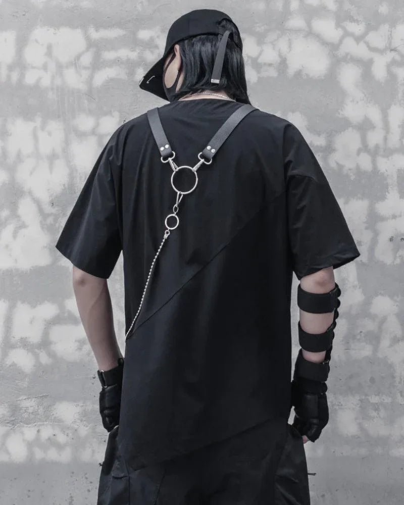 Urban Japanese Techwear T-Shirt -  black - Urban Japanese Techwear T-Shirt for Daily Style