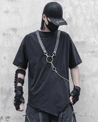 Urban Japanese Techwear T-Shirt - stylish techwear t-shirt - Urban Japanese Techwear T-Shirt for Daily Style