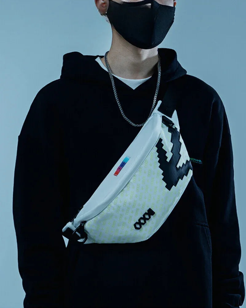 Urban Reflective Chest Pack -  nighttime bag - Reflective Chest Pack for Nighttime Activities