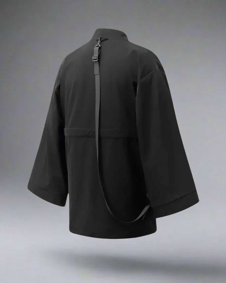 Urban Stealth Warrior Kimono -  modern techwear design - Urban Stealth Warrior Kimono for Modern Adventures