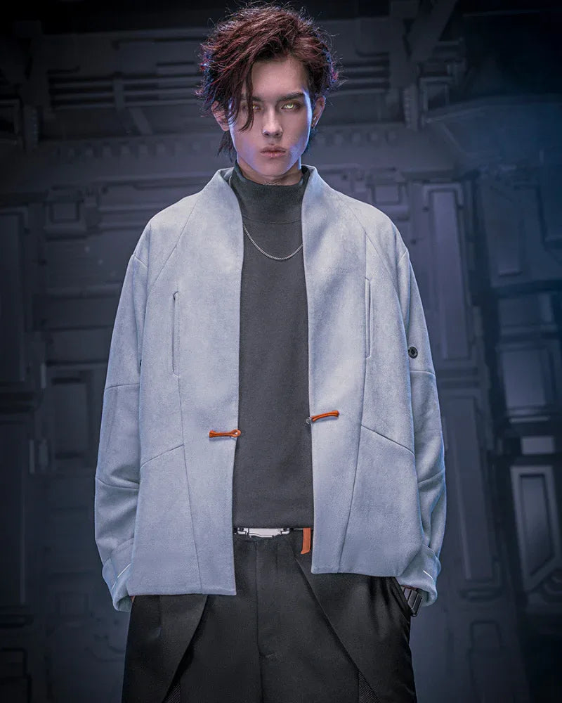 Urban Suede Cyberpunk Jacket -  comfortable streetwear - Stylish Urban Suede Cyberpunk Jacket for All Occasions