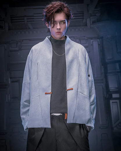Urban Suede Cyberpunk Jacket -  comfortable streetwear - Stylish Urban Suede Cyberpunk Jacket for All Occasions