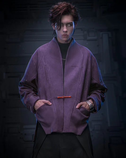 Urban Suede Cyberpunk Jacket - cyberpunk jacket - Stylish Urban Suede Cyberpunk Jacket for All Occasions