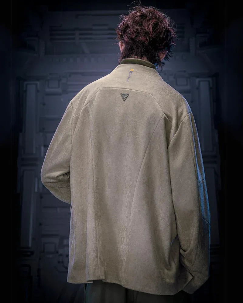 Urban Suede Cyberpunk Jacket -  minimalist design - Stylish Urban Suede Cyberpunk Jacket for All Occasions