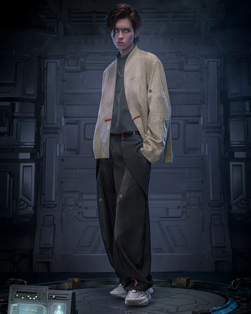Urban Suede Cyberpunk Jacket -  suede jacket - Stylish Urban Suede Cyberpunk Jacket for All Occasions