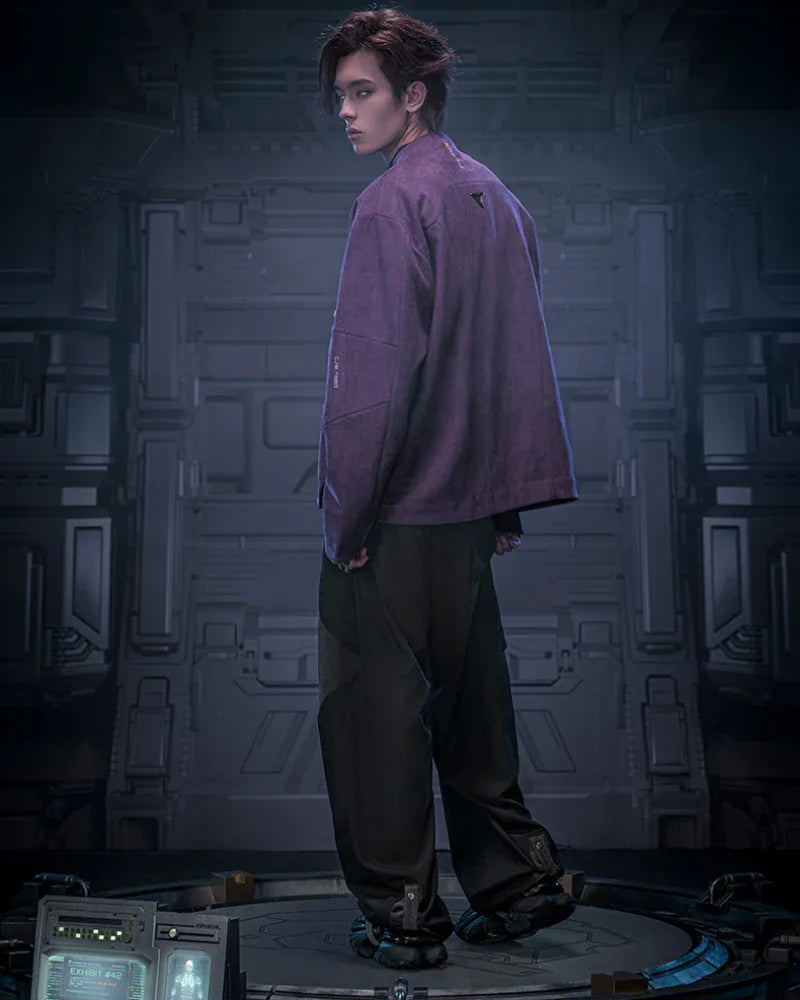 Urban Suede Cyberpunk Jacket -  techwear - Stylish Urban Suede Cyberpunk Jacket for All Occasions