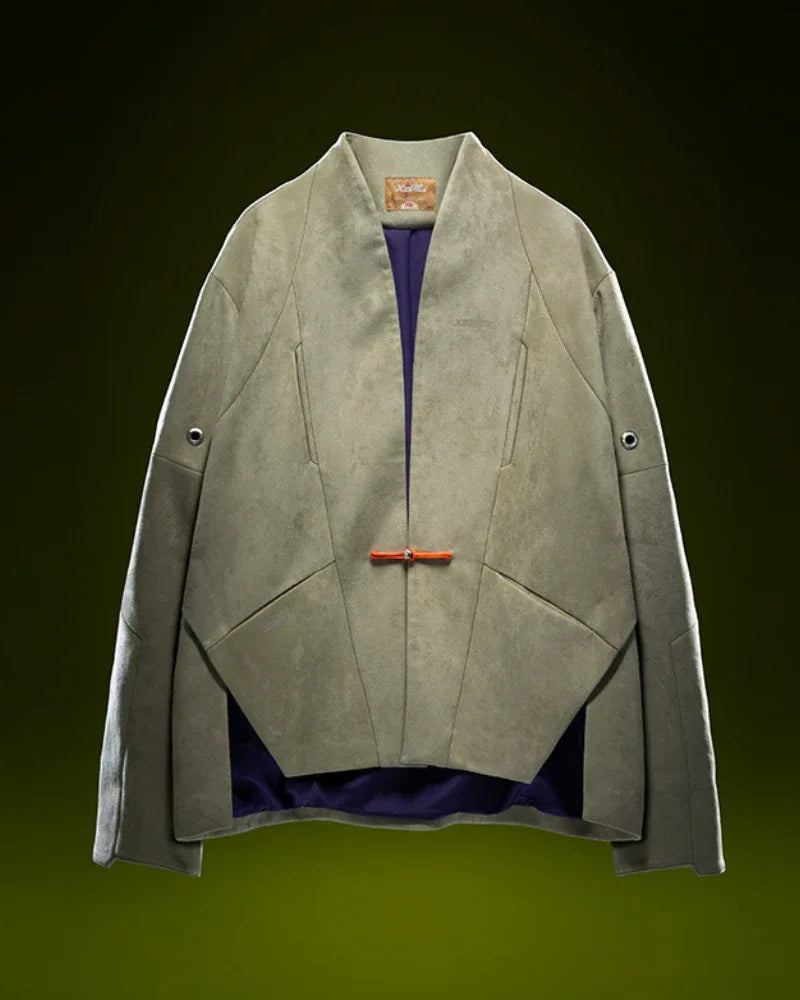 Urban Suede Cyberpunk Jacket - techwear style - Stylish Urban Suede Cyberpunk Jacket for All Occasions