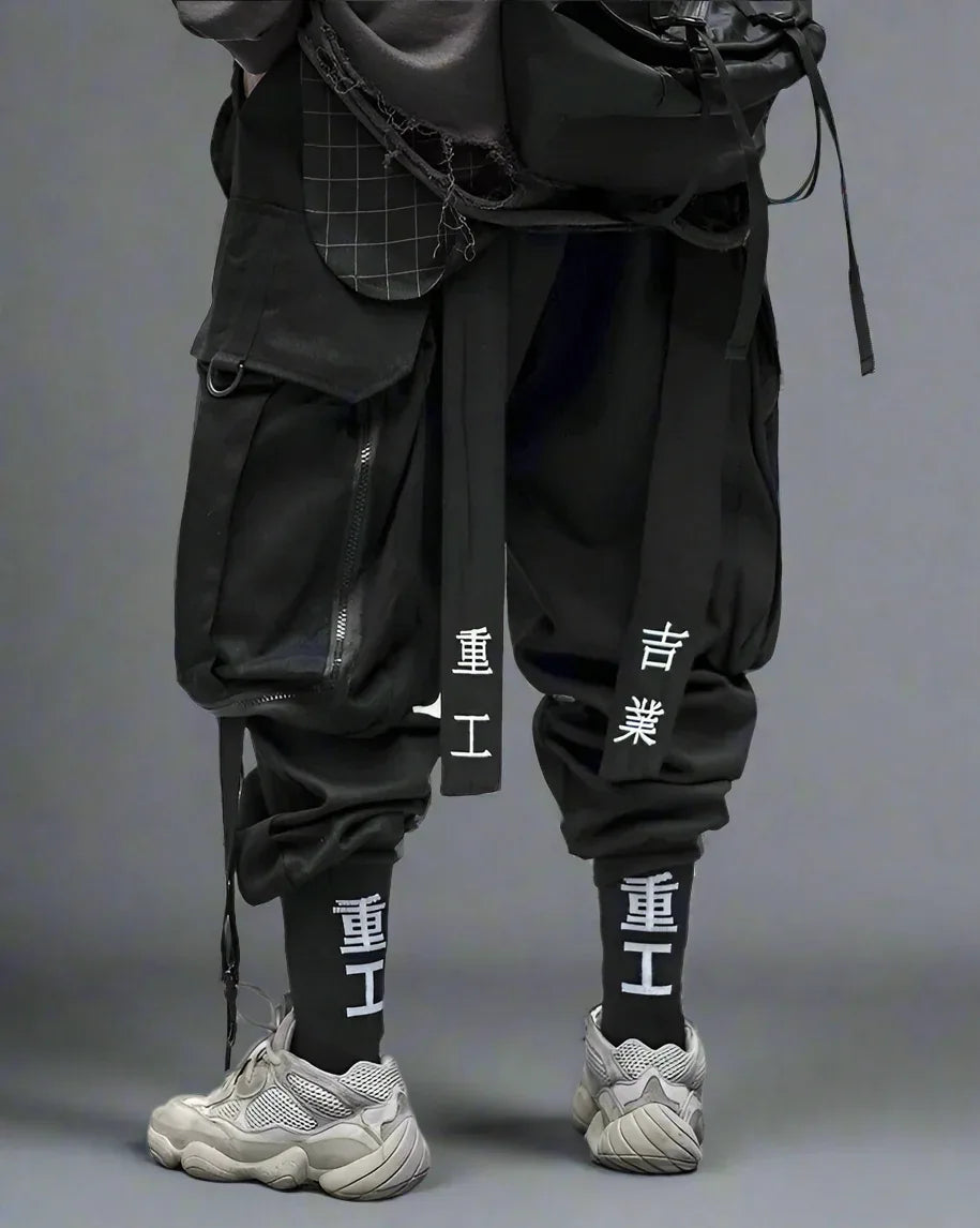 Urban Techwear Pants -  embroidery - Urban Techwear Pants for Comfort and Style