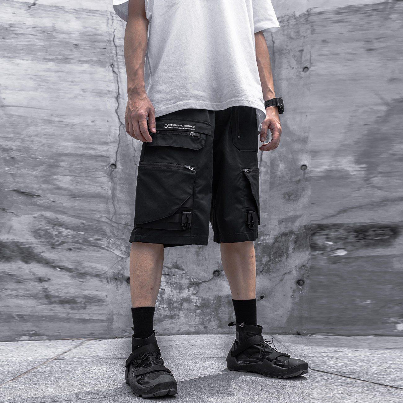 Urban Techwear Utility Shorts -  ergonomic cuts for mobility - Urban Techwear Utility Shorts for Everyday Comfort
