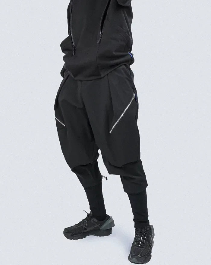 Urban Techwear Utility Trousers -  futuristic pants - Urban Techwear Utility Trousers for Comfort and Style