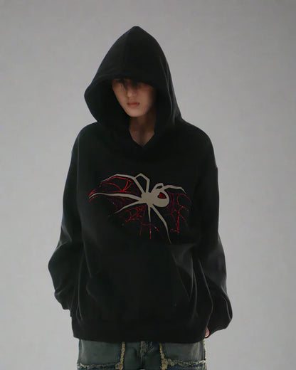Urban Web Graphic Hoodie -  durable construction hoodie - Urban Web Graphic Hoodie for Stylish Comfort