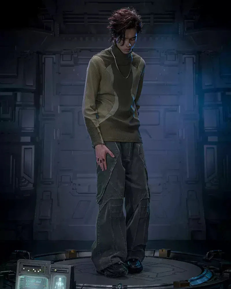 Velvet Touch Distressed Denim -  dark green - Stylish Velvet Touch Distressed Denim Pants