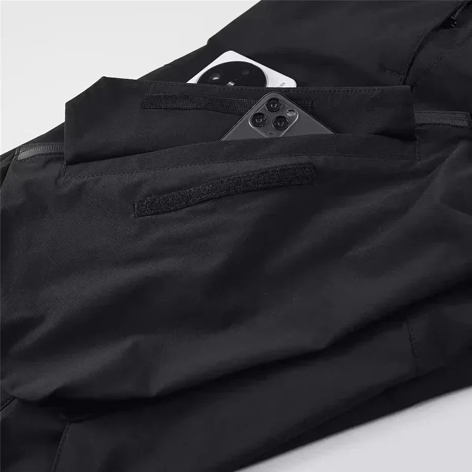 Versatile Black Cargo Pants for Men -  men's urban fashion - Men's Black Cargo Pants for Urban Adventures