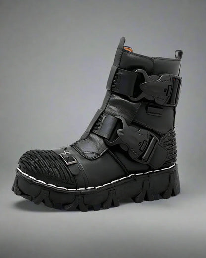Versatile Buckle Techwear Boots - adventure riding boots - Buckle Techwear Boots for Riding and Urban Style