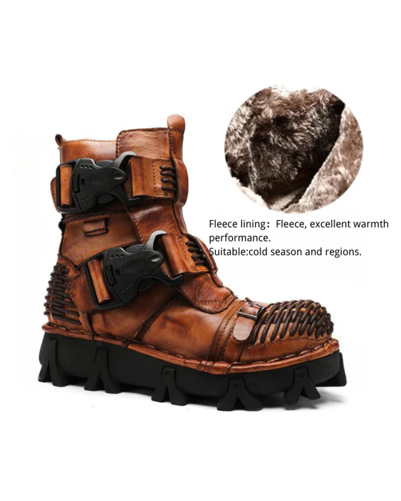 Versatile Buckle Techwear Boots - adventure riding boots - Buckle Techwear Boots for Riding and Urban Style