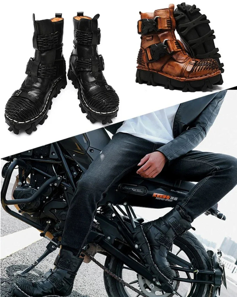 Versatile Buckle Techwear Boots -  breathable combat boots - Buckle Techwear Boots for Riding and Urban Style