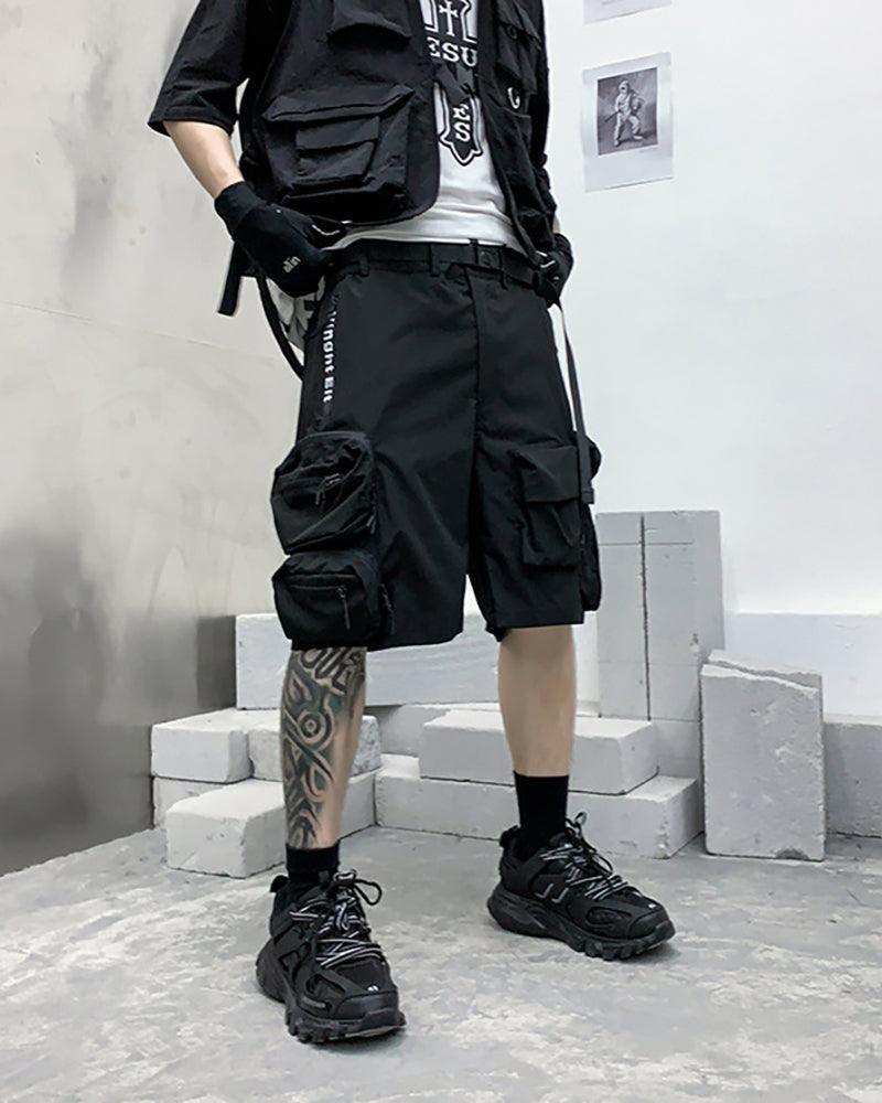 Versatile Cargo Backpack Shorts -  tactical shorts - Cargo Backpack Shorts for Urban Adventures