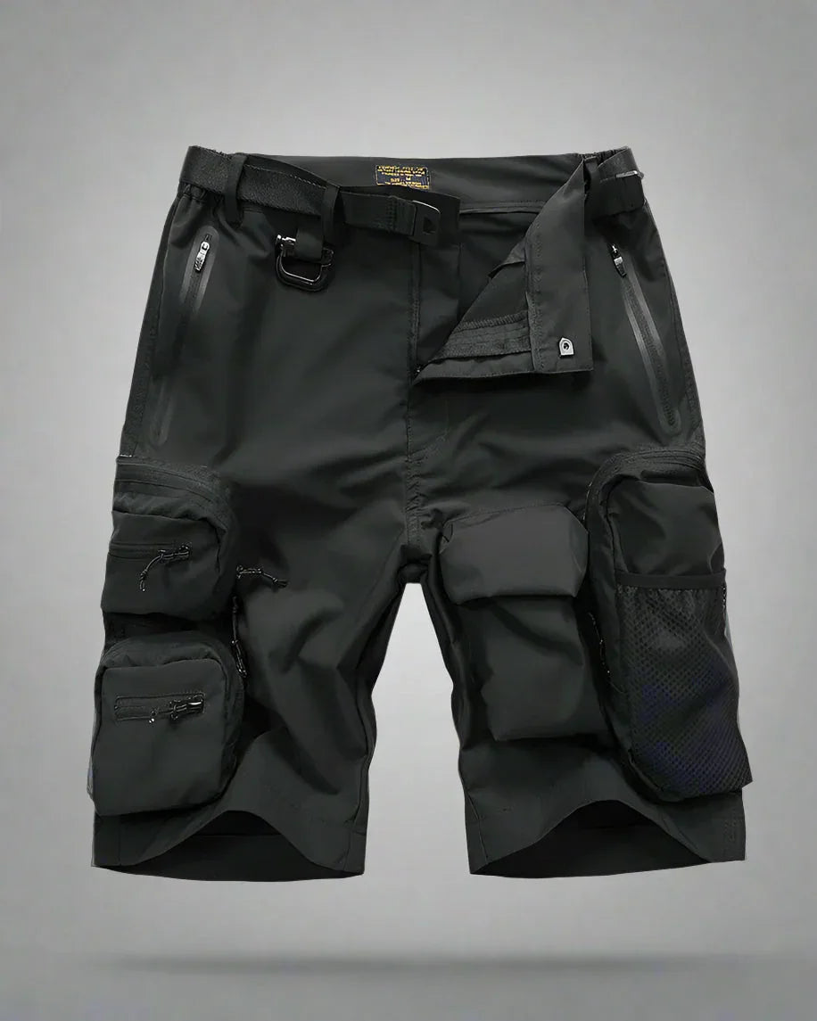 Versatile Cargo Backpack Shorts -  techwear - Cargo Backpack Shorts for Urban Adventures