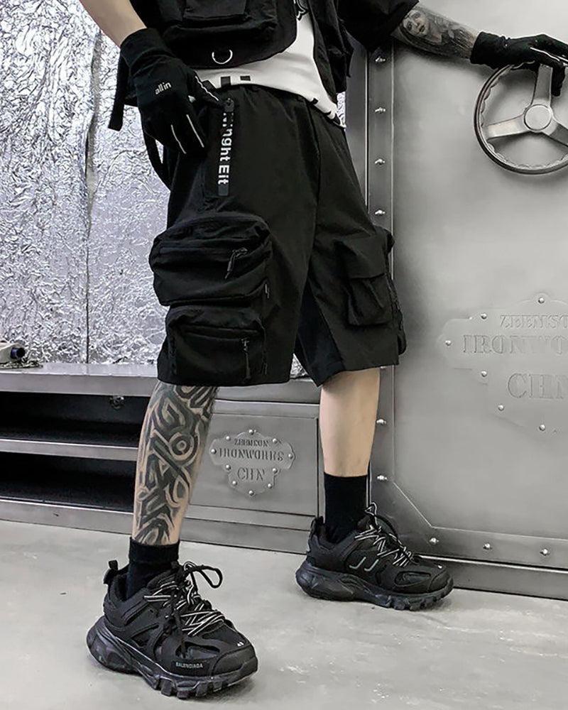 Versatile Cargo Backpack Shorts - techwear-core - Cargo Backpack Shorts for Urban Adventures