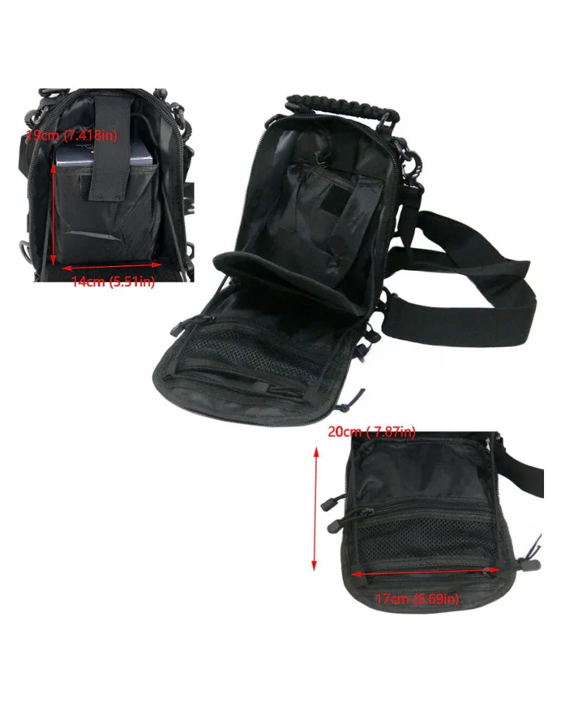Versatile City Adventure Sling -  adjustable strap bag - Tactical Multifunctional Sling Chest Bag for City